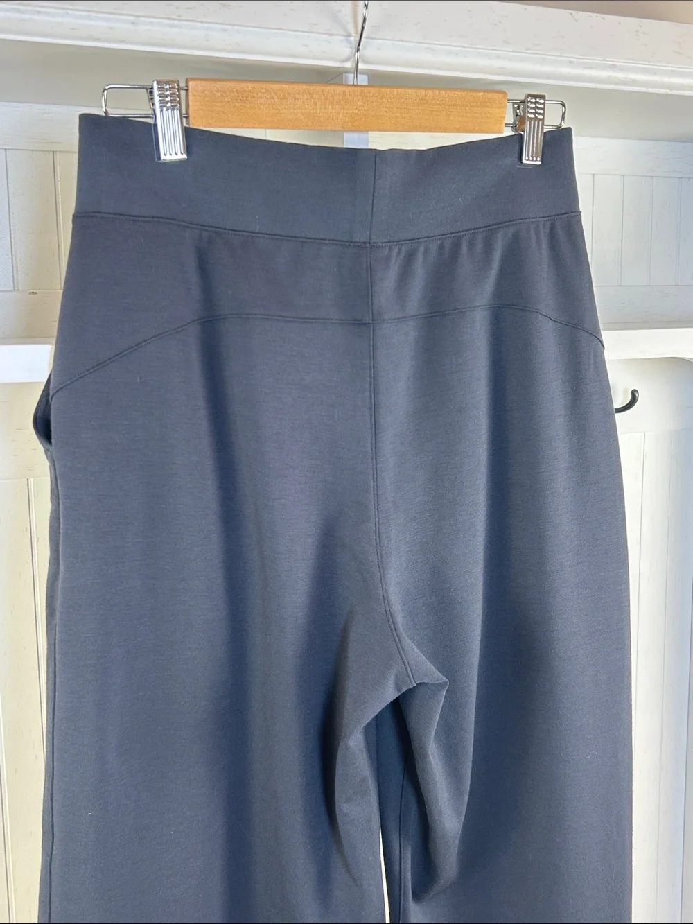 Lululemon Wide Leg Crop Pants Blue Gray Pull On Size 8